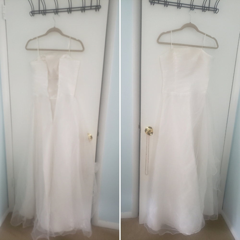 Pretty white  new wedding dress